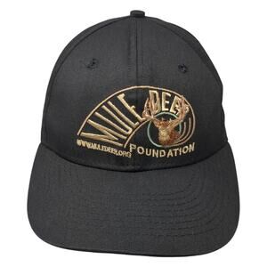 Mule Deer Foundation Slideback Baseball Cap Black One Size Adjustable Big Play